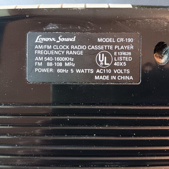 Lenoxx Sound Alarm Clock Radio Cassette Player - Picture 3 of 5